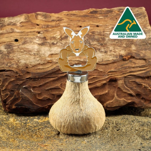 オーストラリアのお土産 - 本物のカンガルーの陰嚢のキーリング、キー