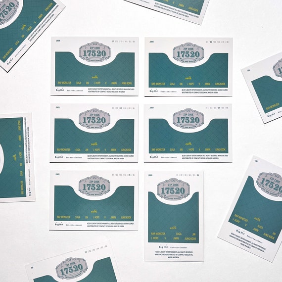 Bts 2 Muster Zip Code 17520 Jimin Photocard - Etsy