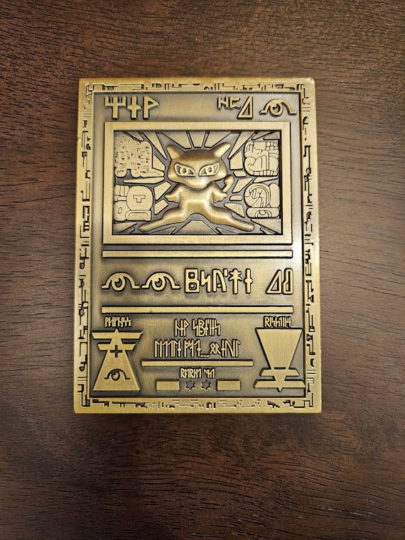 Ancient Mew 3D Bronze Metal Pokemon Card 1st ed - Premium 1st