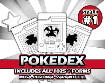 ポケモン全国図鑑1025：印刷可能なバインダーページとプレースホルダー