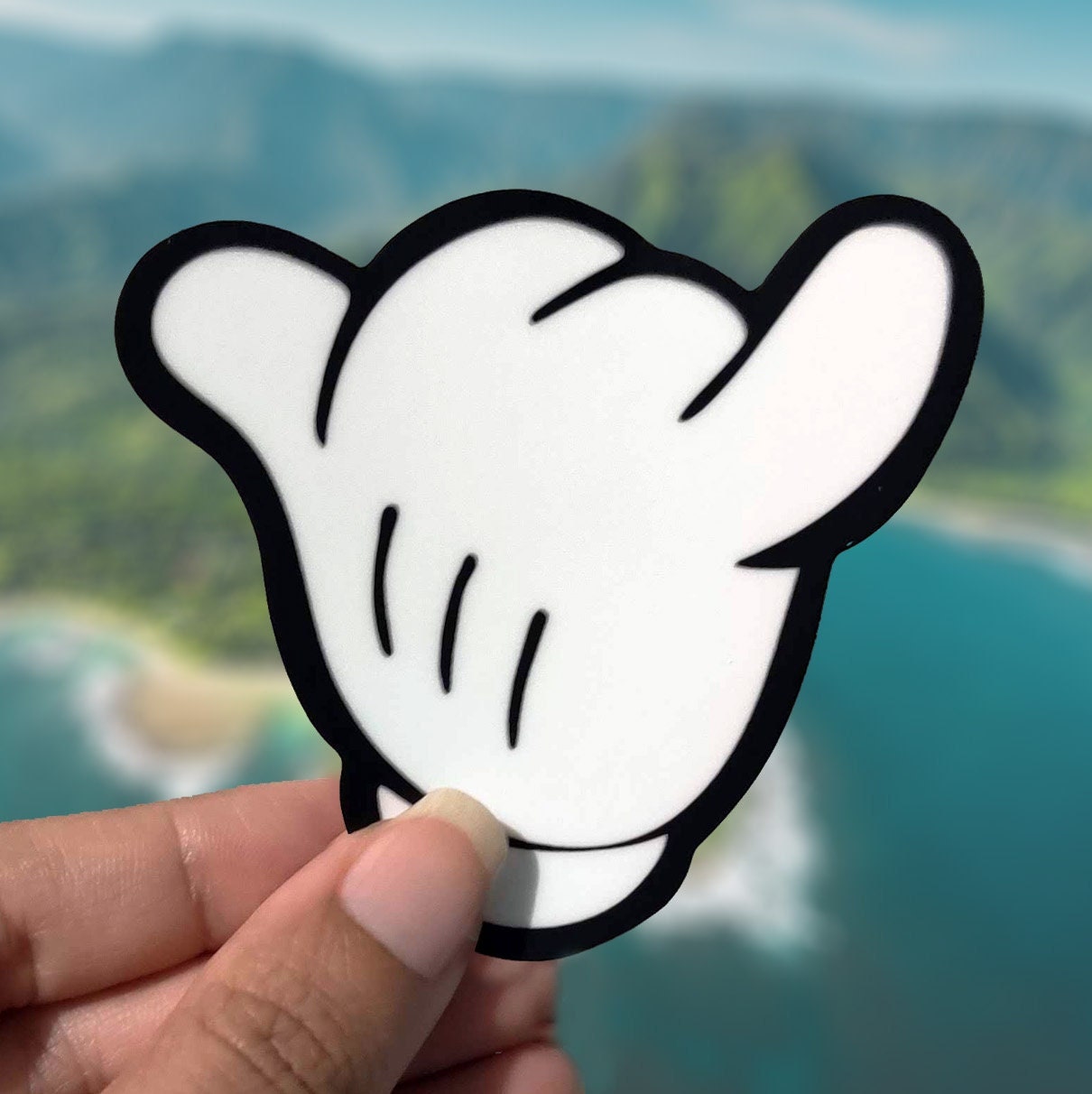 ディズニー ミッキーマウス シャカ ハング ルーズ ステッカー - Etsy 日本