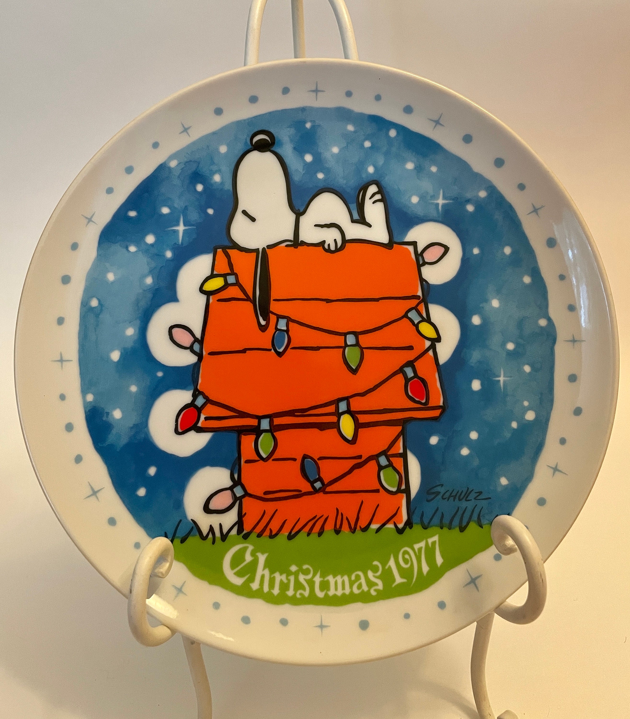 PEANUTS Snoopy Christmas Collector Plates 1970s-1980s | Schmid
