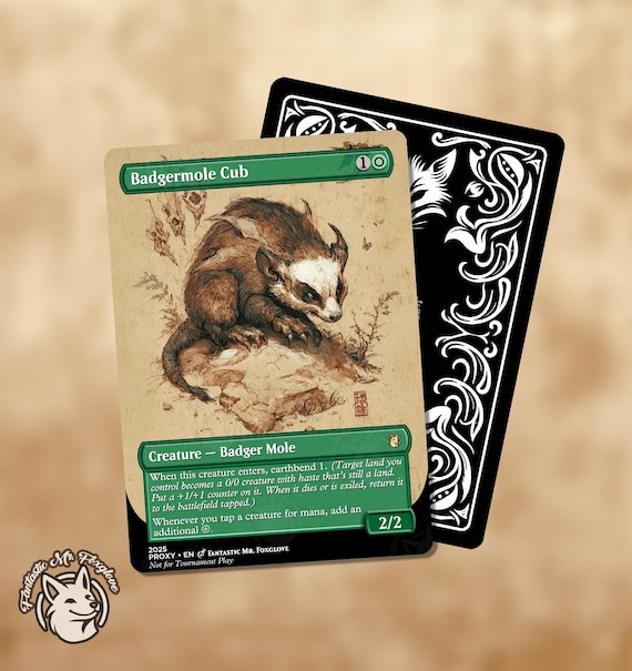 Badgermole Cub | Proxy Card - Etsy Israel