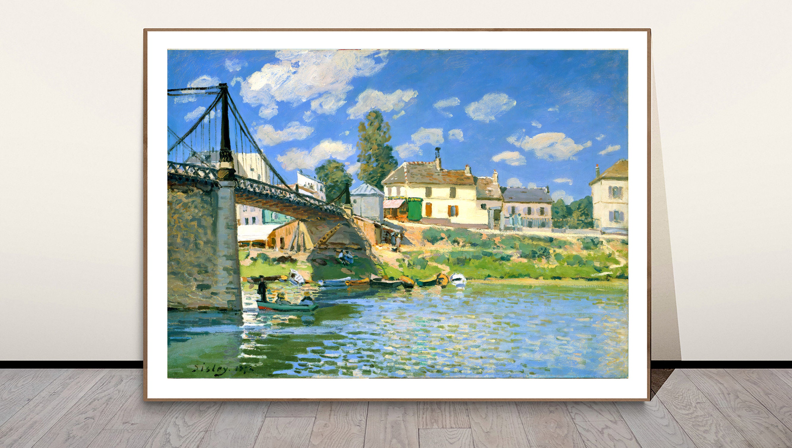 Alfred Sisley Print: the Bridge at Villeneuve-la-garenne