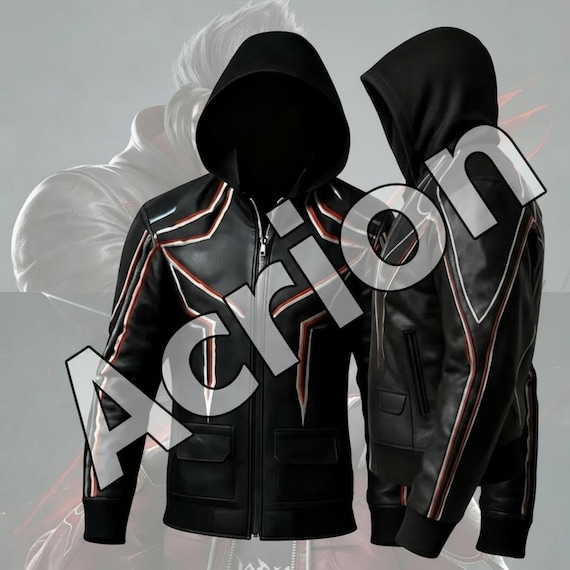 Jin Kazama Tekken 8 Leather Jacket | Gamer Cosplay Hoodie | Real