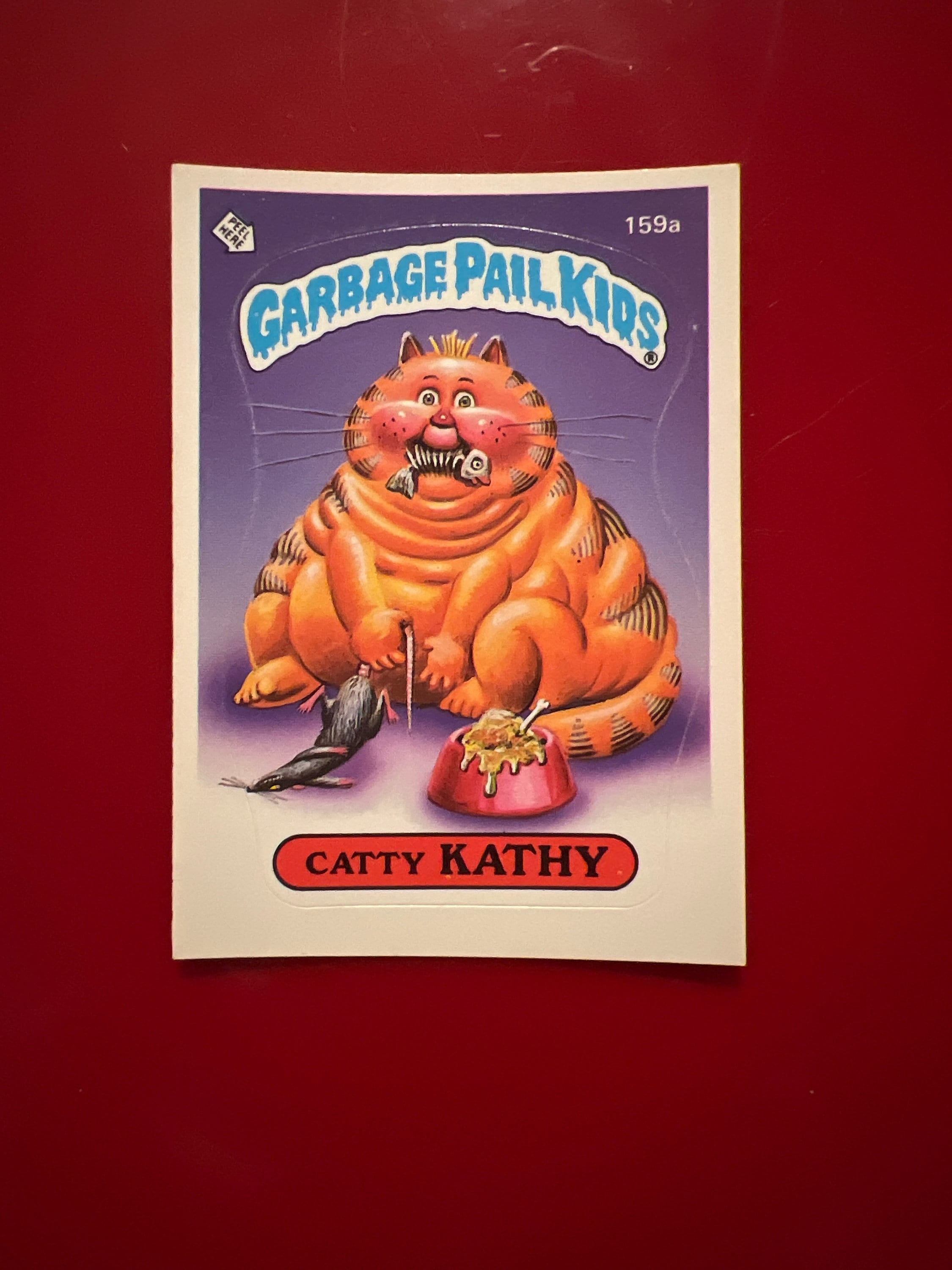 Vintage 1986 Garbage Pail Kids Cards, Catty Kathy Card 159a - Etsy