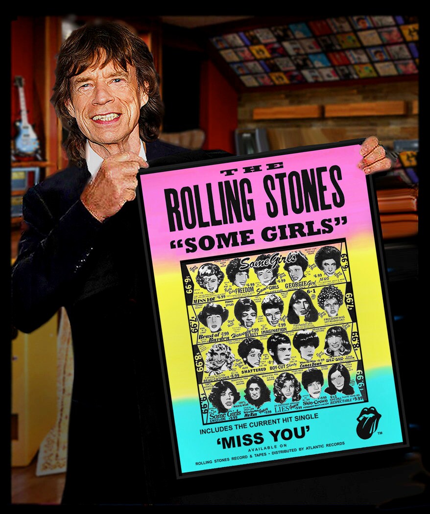 ROLLING STONES • 'Some Girls' • ポスターアート • 高品質復刻版 +