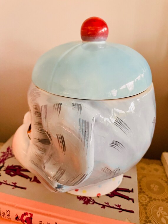 Vintage ESD Lefton Kitsch Ceramic Puppy Pal Dog Cookie Jar - Mid