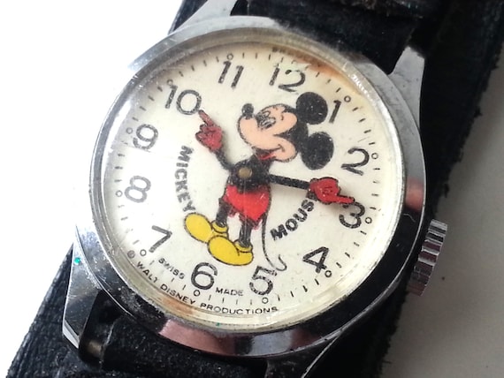Vintage 70s Mickey Mouse Kids Wrist Watch Walt Disney - Etsy