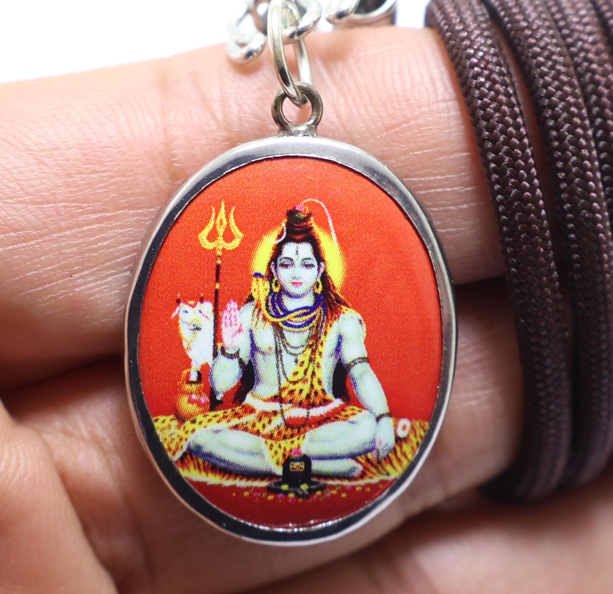 シヴァ神のペンダントネックレス：ヒンドゥー教の神のお守り、祝福され