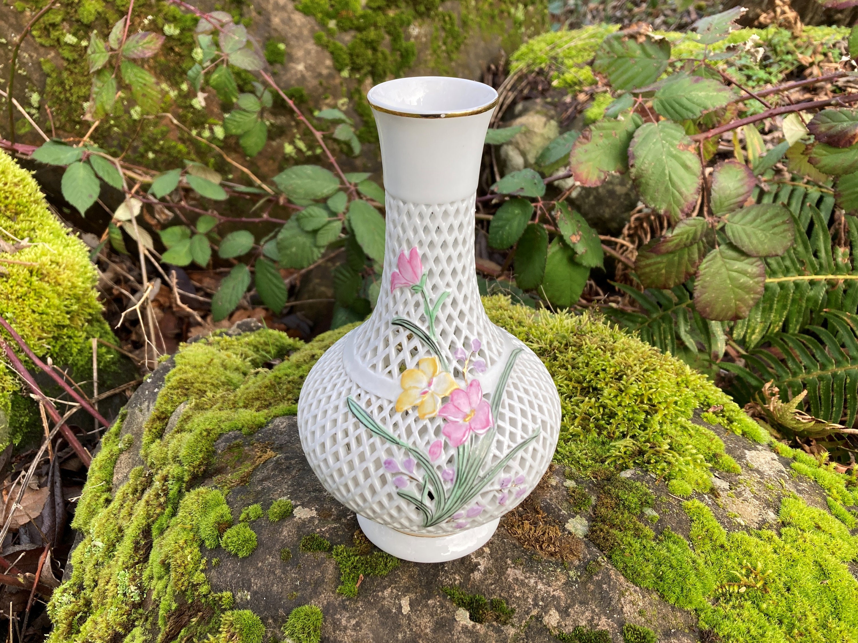 Vintage Perforated / Reticulated Decorative Porcelain 8