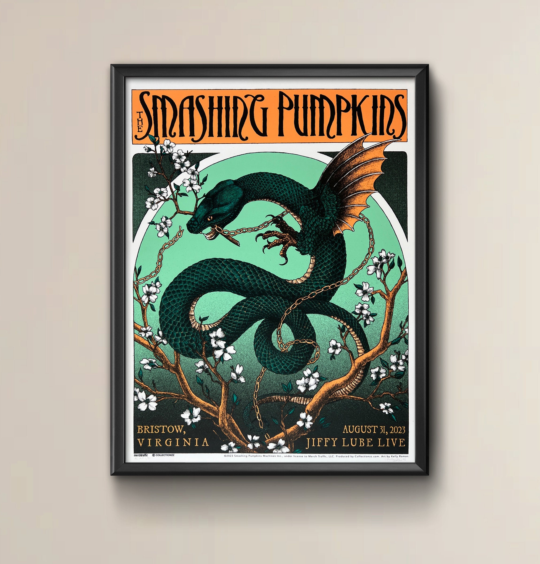 Official Smashing Pumpkins Concert Poster - the World is A Vampire