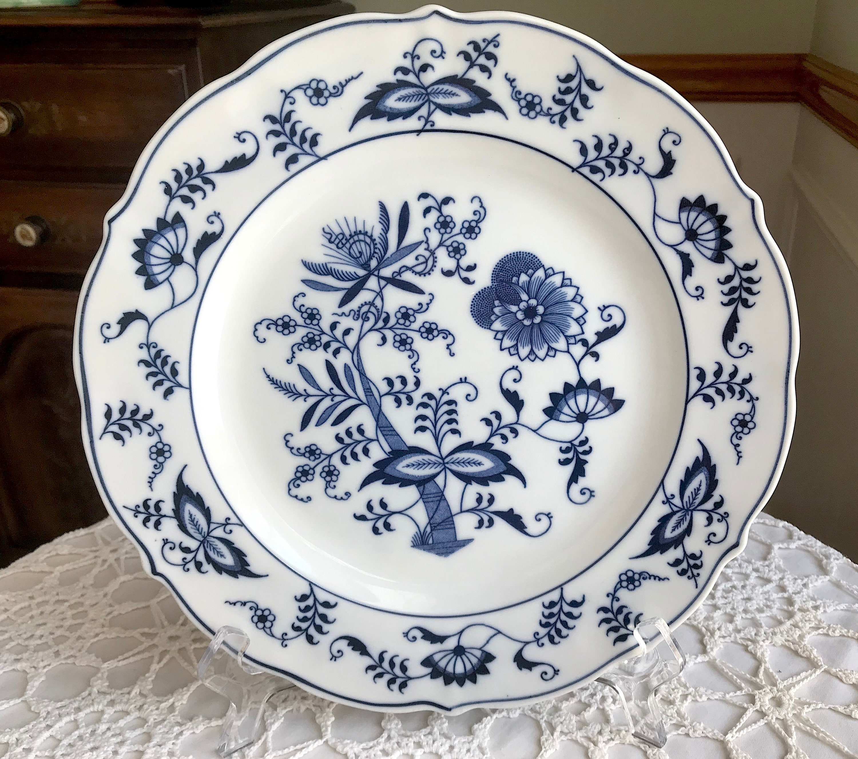 SET OF TWO Blue Danube Japan 10 3/8 Inch Dinner Plate 2 Sets of