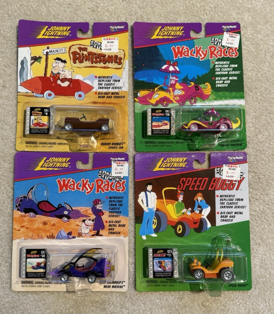 Johnny Lightning CARTOON NETWORK WACKY RACES SPEED BUGGY SET ALL 4