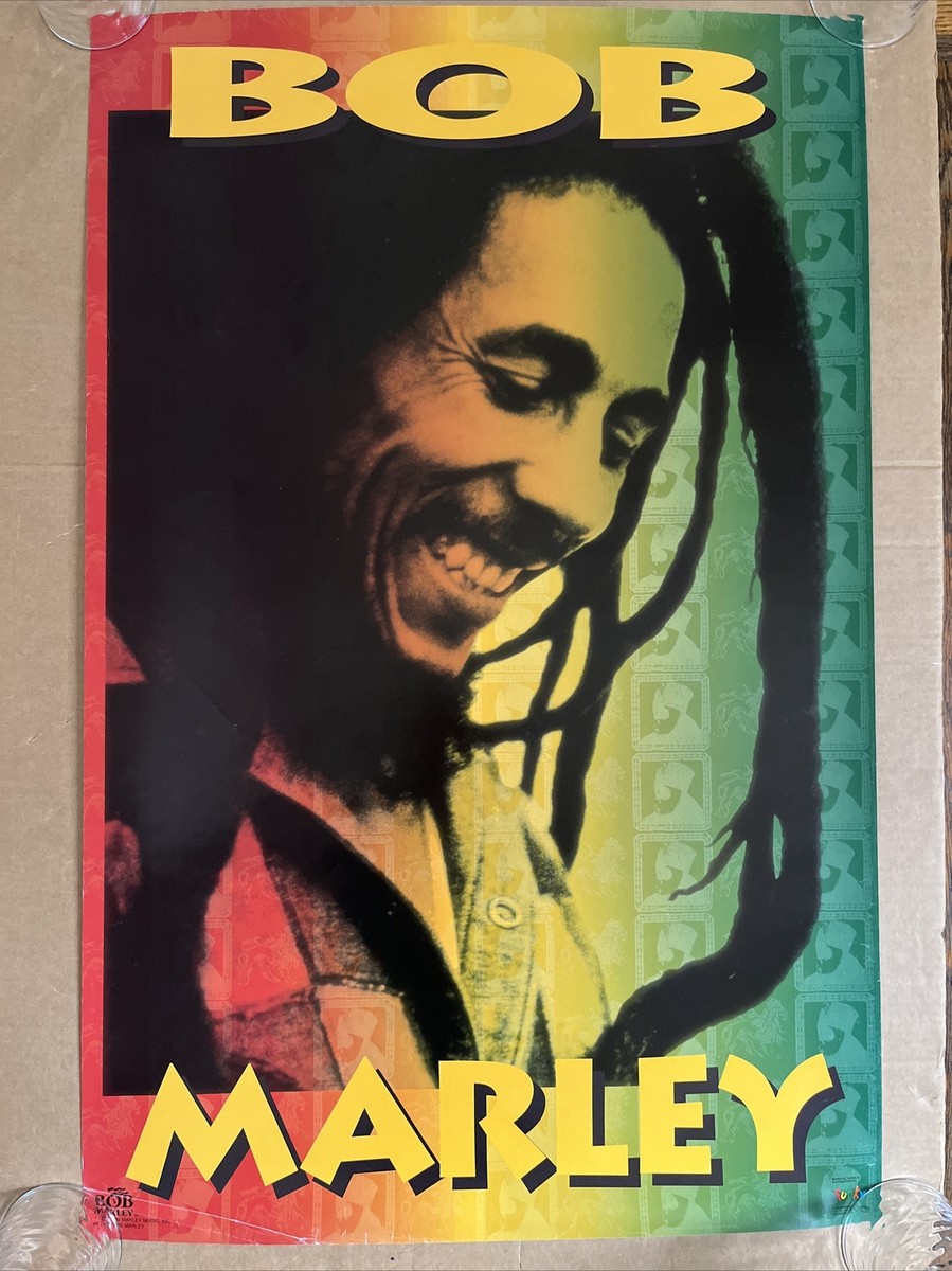 vintage poster Bob Marley Rasta Reggae Music Icon Legend 1990's | eBay