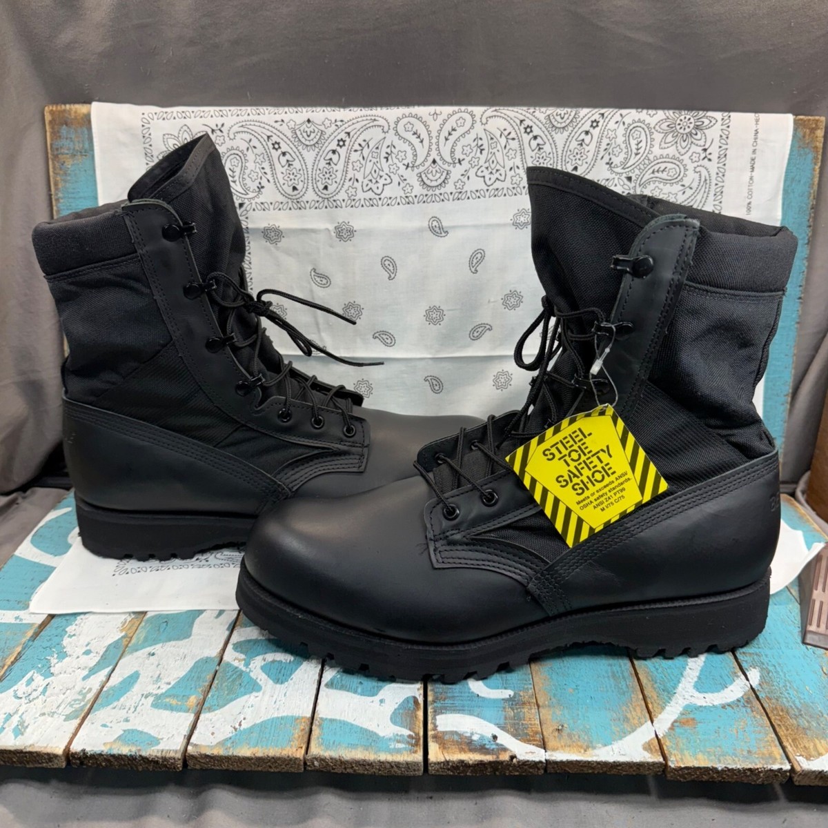 New Belleville 220 Trp ST Steel Toe Duty Boots Black Leather