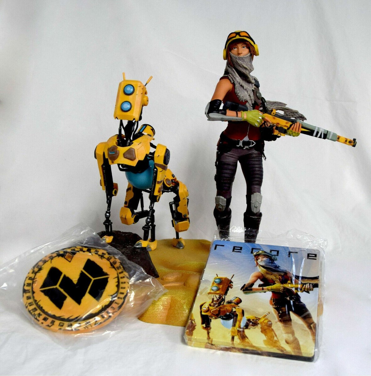 ReCore Collector's Edition Statue Decoder Lithograph Steel Xbox