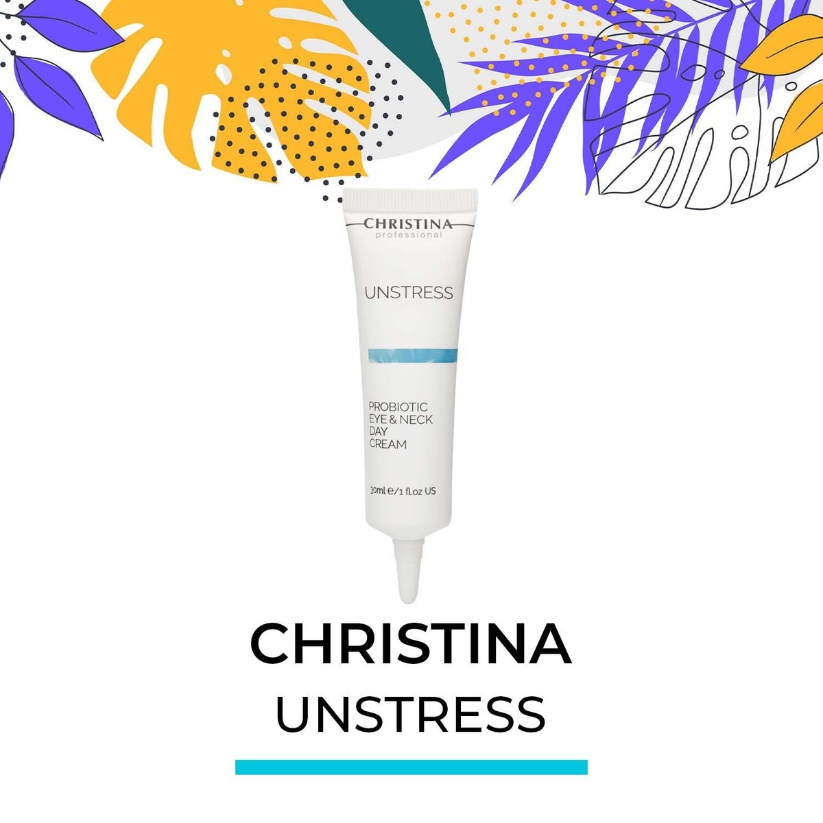 Christina Unstress - Pro-Biotic Eye & Neck Day Cream Spf 12 30ml