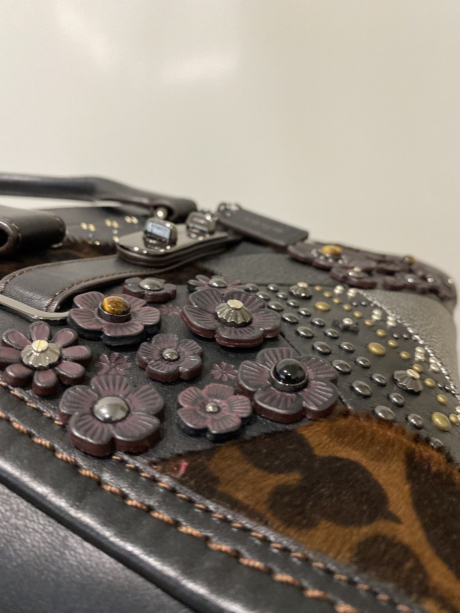 Coach 55503 quilted canyon swagger 27 satchel leather shoulder