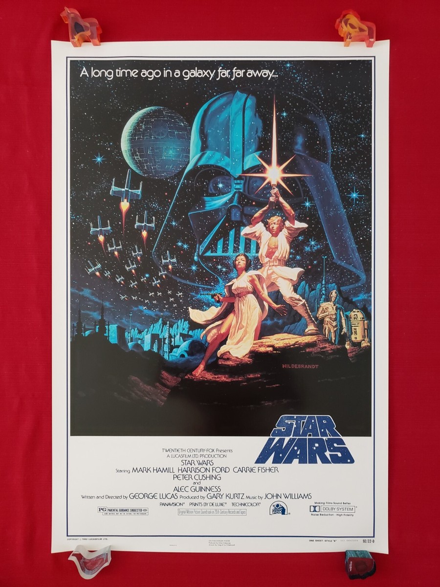 STAR WARS * 1992 ORIGINAL MOVIE POSTER REAL 15TH ANNIVERSARY