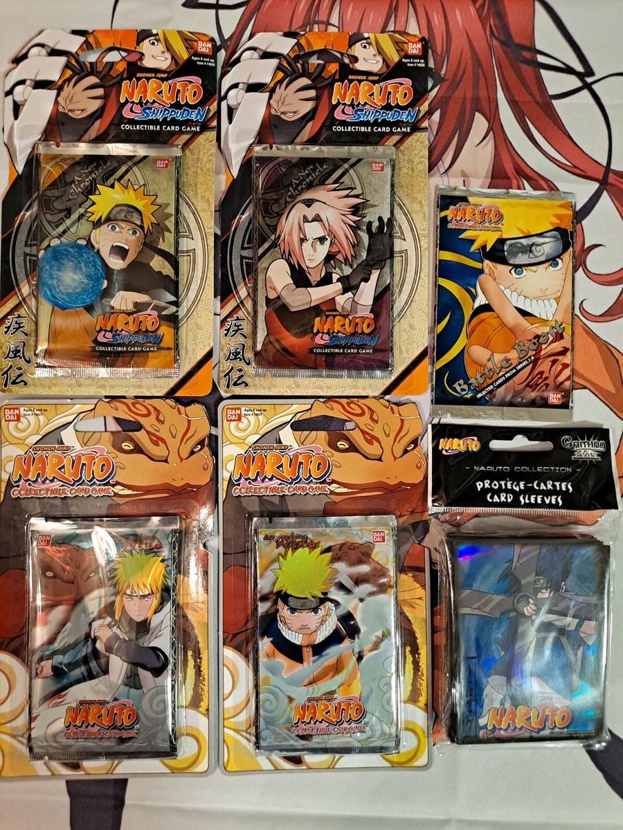 NARUTO BLISTER BOOSTER PACKS LOT NARUTO CARD SLEEVES NARUTO CARD