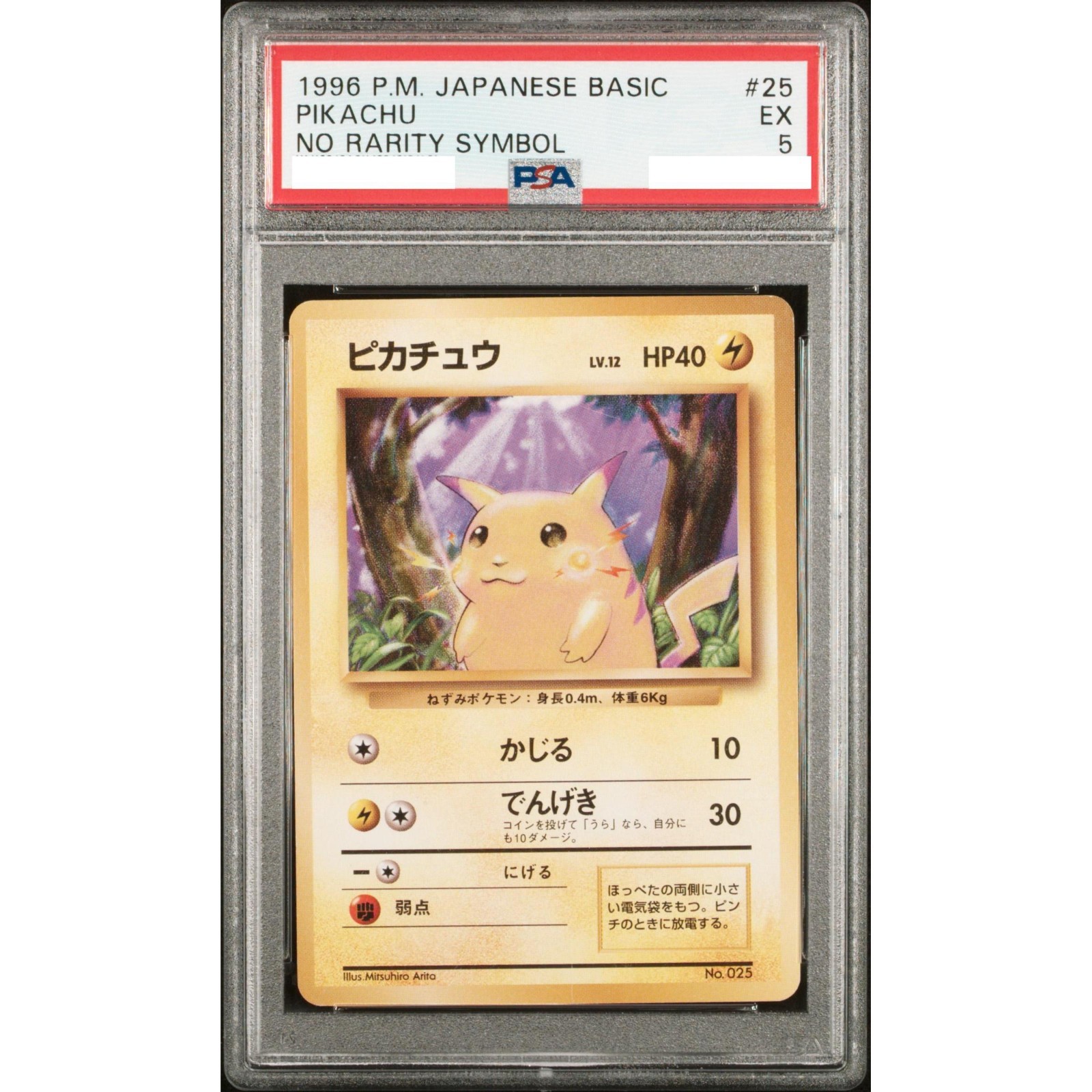 PSA8】旧裏 初版 マーク無し ピカチュウ｜1996 Japanese Base Pikachu