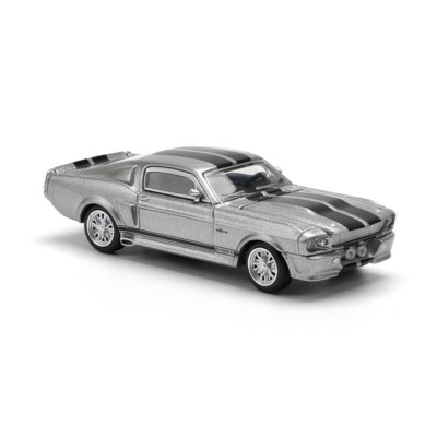 Pop Race 1:64 1967 Ford Shelby Mustang GT500 Grey/Black Diecast