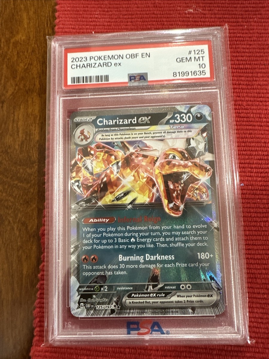 CHARIZARD ex 2023 Pokémon Obsidian Flames Double Rare #125 PSA 10