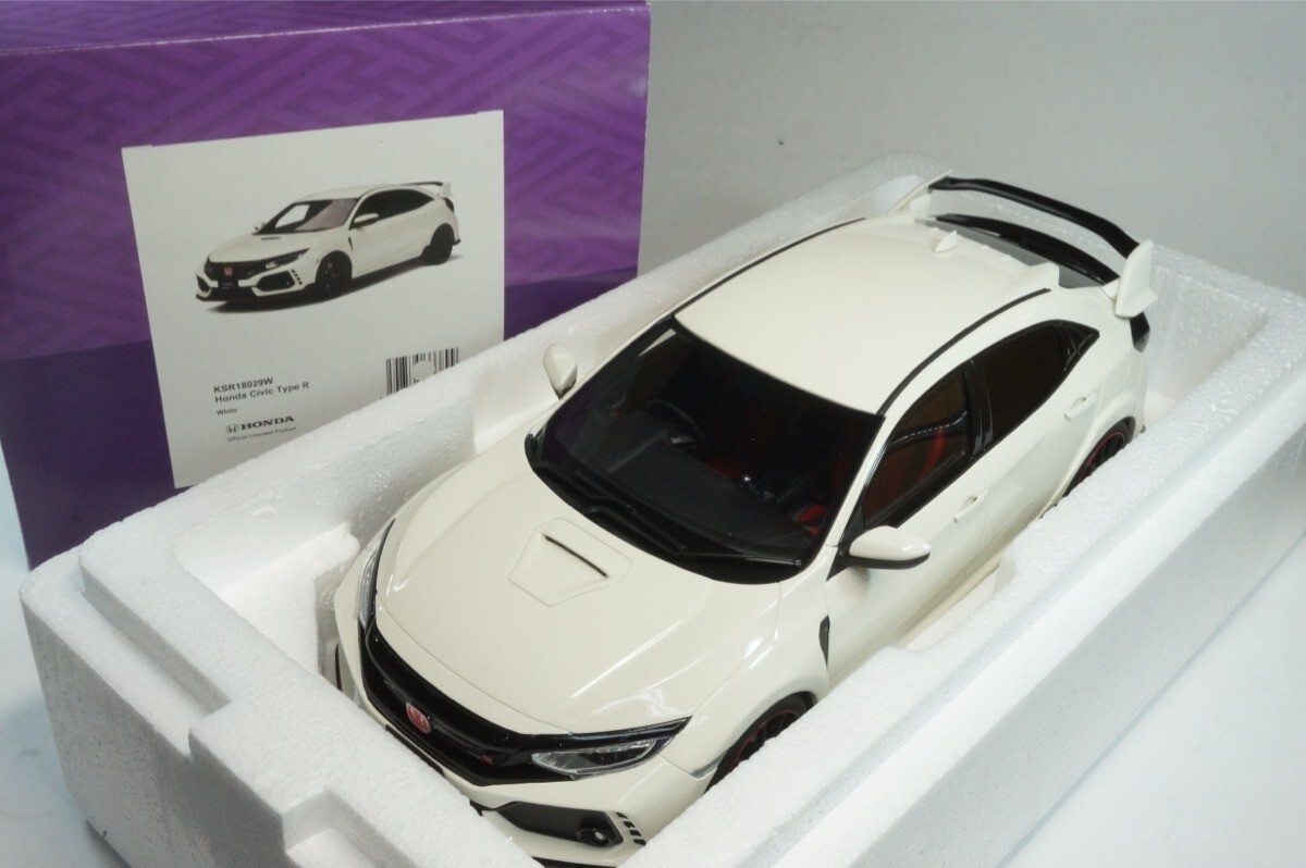 Kyosho samurai 1/18 Honda Civic Type R White Resin model KSR18029W