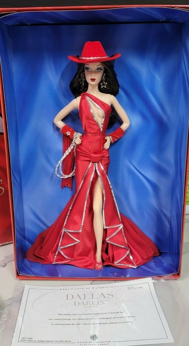 Dallas Darlin Barbie 2007 Convention Brunette LE Platinum Doll 655