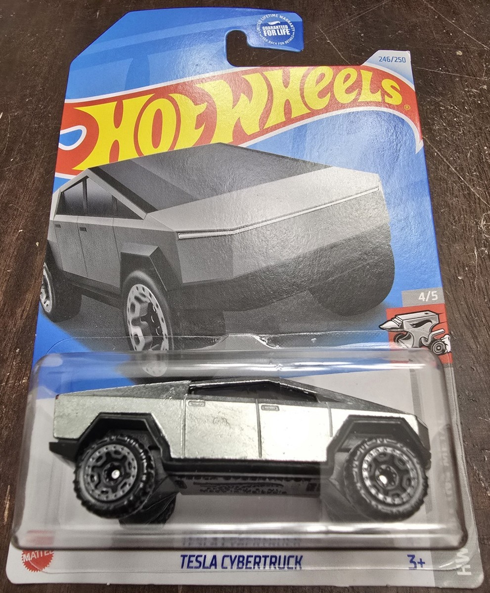 Hot Wheels 2024 Tesla Cybertruck ZAMAC HW Rolling Metal #4/5 *NEW
