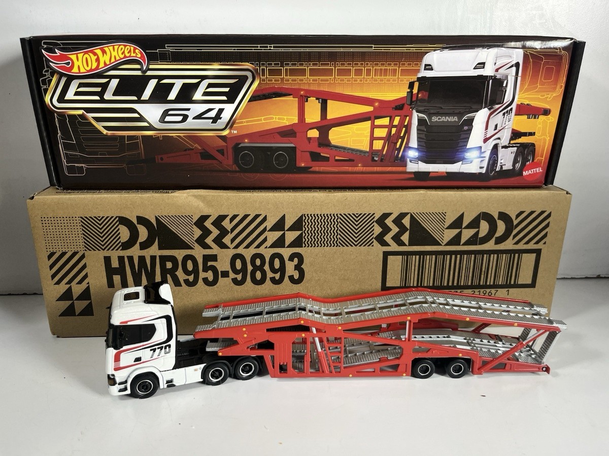 Hot Wheels Scania 770s Rlc Elite Exclusive Car Hauler 1/64 Diecast