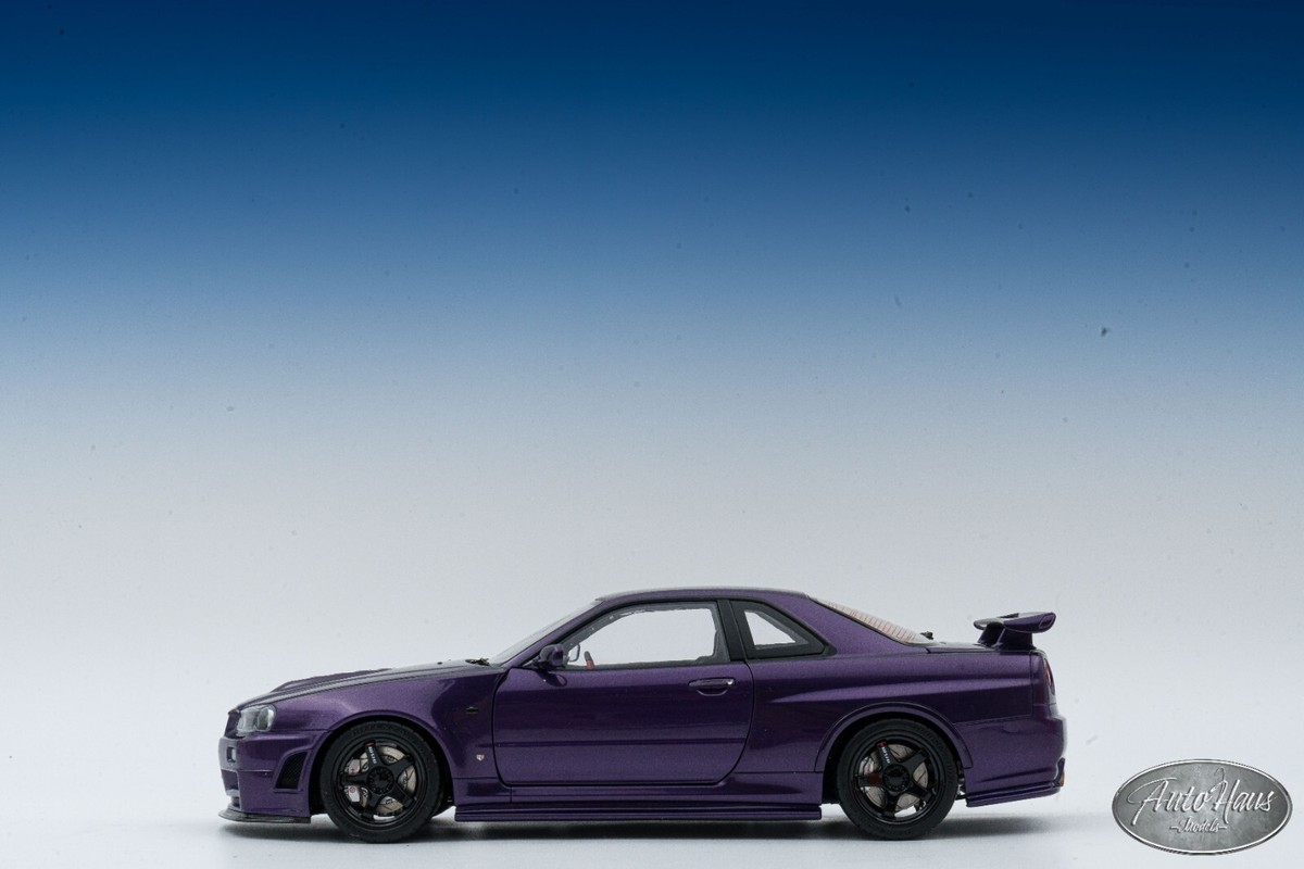 1/18 Motorhelix Nissan Skyline GT-R R34 Z-Tune Purple 🤝ALSO OPEN