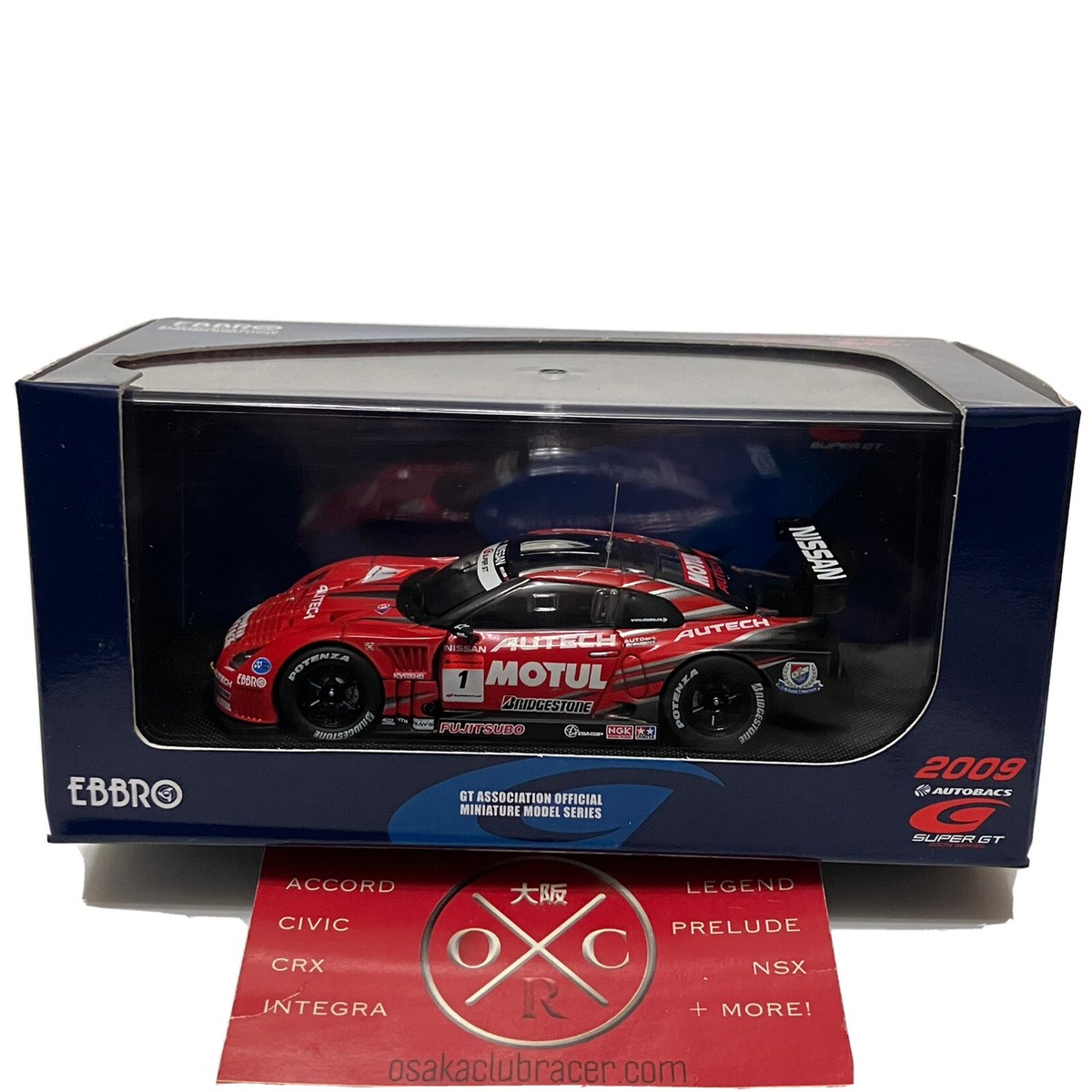 Rare EBBRO Motul Autech Nissan GT-R Super GT 500 1:43 JDM R35 2009