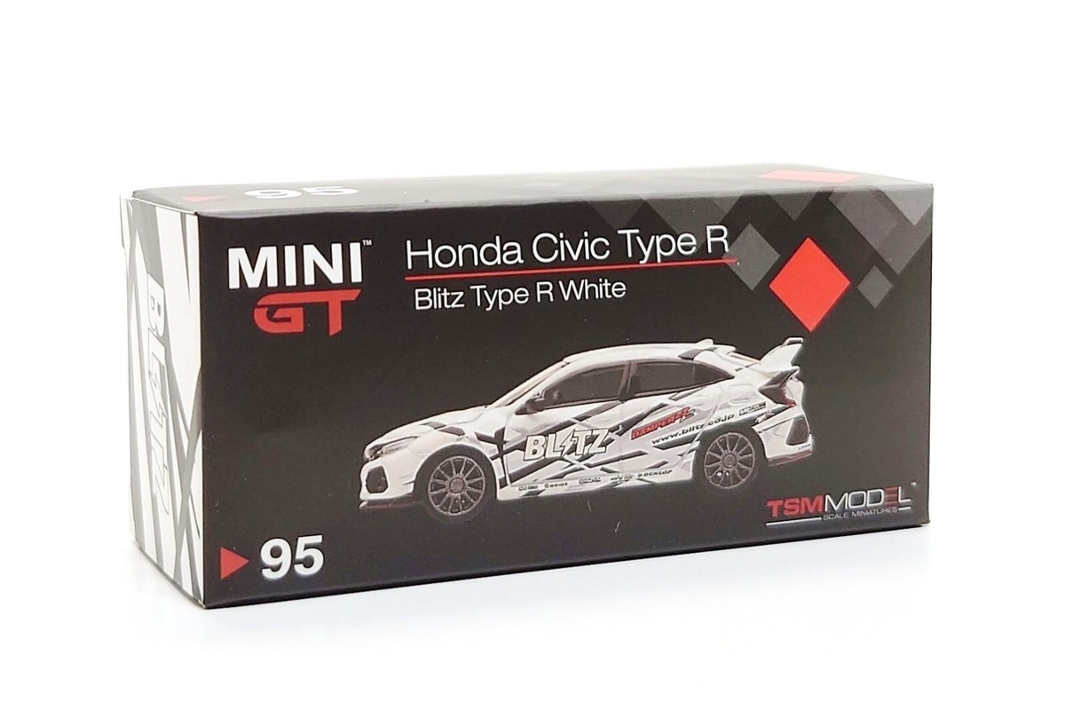 TSM Mini GT 1:64 Honda Civic Type R FK8 - Blitz White *Chase* (#95