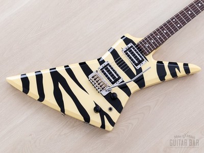 1984 Aria Pro II ZZ Deluxe Explorer White With Black Zebra, Japan