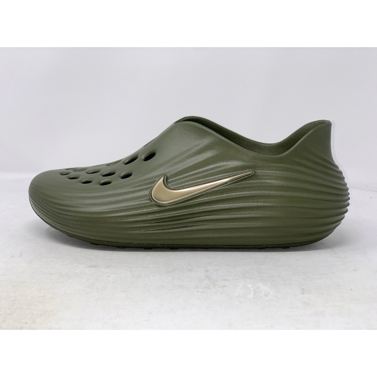 Nike ReactX Rejuven8 Olive Green Clog Slipper Sandal Sneakers