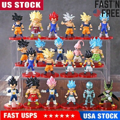21PCS Dragon Ball Z Figures Super Saiyan Goku Vegeta Gotenks Mini