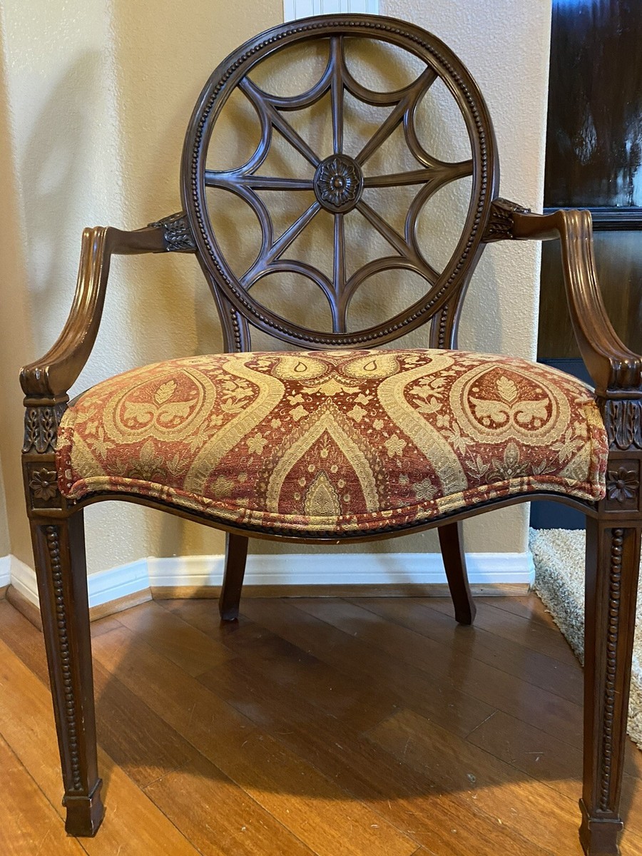 Ethan Allen Spider-Back Chairs Cristal Model Accent Armchairs #13