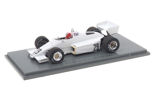 1:43 SPARK Spirit F1 101 #0 Test Brazil 1984 E.Fittipaldi White