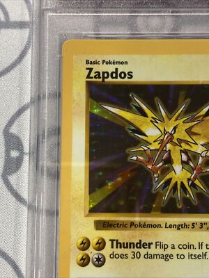 PSA 5 ZAPDOS 16/102 SHADOWLESS Base Set EX holo rare Pokemon card