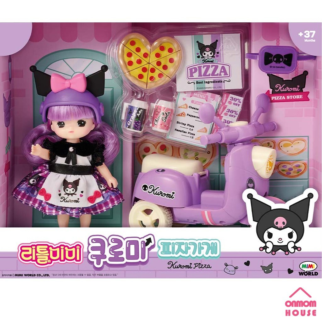 Sanrio Characters x Little Mimi Kuromi Pizza Place Figure Doll Toy