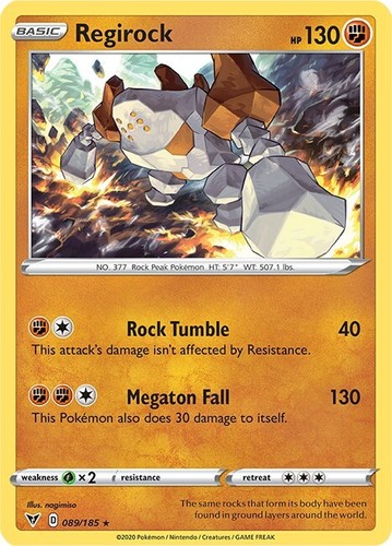 Regirock Gold Star Holo 059/086 Mirage Forest 1st Ed Pokemon