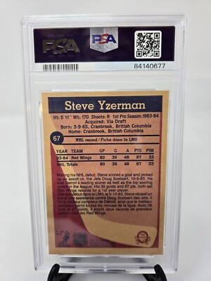 1984-85 O PEE CHEE #67 STEVE YZERMAN ROOKIE CARD PSA 6 EX-MT | eBay