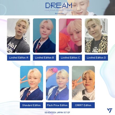 SEUNGKWAN SEVENTEEN DREAM JAPAN 1ST EP Official Photo card CARAT