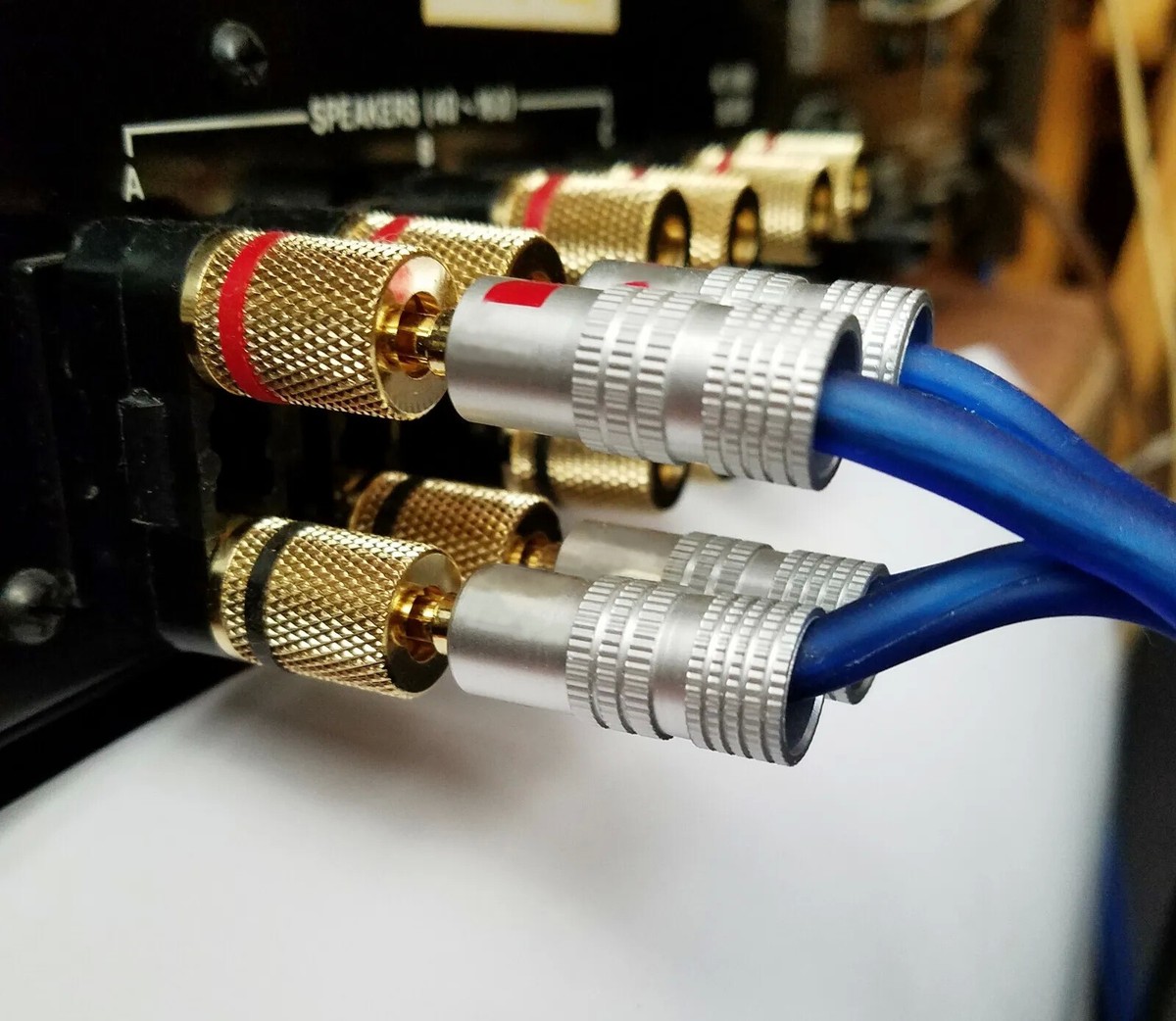 2 Pioneer Speaker Banana Jack Plug Connectors SX-626 727 820 828