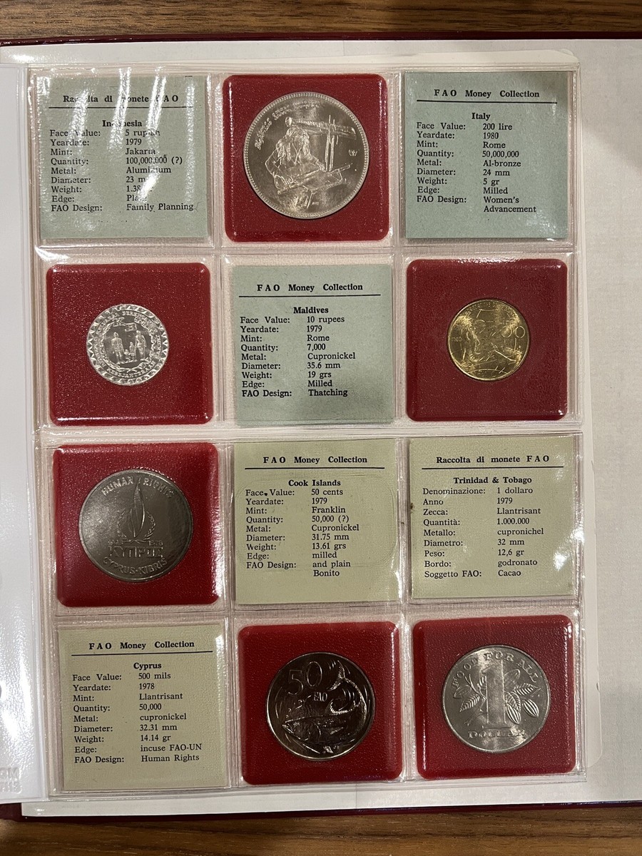 1979-1980 F.A.O. Money Collection 36 Coins Album 1 | eBay