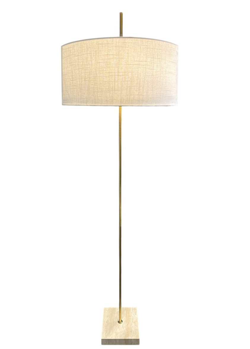 New IKEA STOCKHOLM 2025 Floor Lamp White Brass Plated 159 cm (63