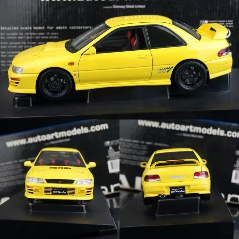 RARE* 1/18 Autoart Subaru Impreza WRX STI Type R Yellow GC8 JDM | eBay