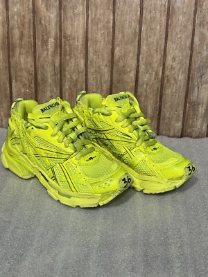 Balenciaga Runner Womens Sneakers US Size 6 Yellow Green Lime